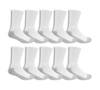 Fruit of the Loom - Calcetines deportivos para hombre, 10 pares - blanco - talla única
