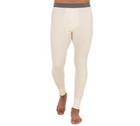 Fruit of the Loom - Calzoncillos largos térmicos para hombre, ropa interior reciclada, tejido de gofre de alta calidad, paquete de 1, 2, 3 o 4 unidades, Natural, Large