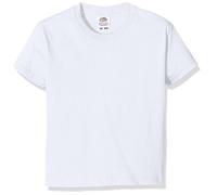 Fruit Of The Loom - Camiseta 100% algodón para niño blanco 5-6 Years