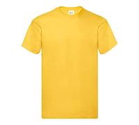 Fruit of the Loom - Camiseta Básica de Manga Corta de Calidad diseño Original Hombre Caballero (3XL) (Amarillo Oscuro)