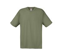 Fruit of the Loom - Camiseta Básica de Manga Corta de Calidad diseño Original Hombre Caballero (3XL) (Oliva clásico)