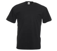 Fruit of the Loom - Camiseta Básica de Manga Corta Modelo Valueweight - Hombres (3XL/Negro)