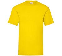 Fruit of the Loom - Camiseta Básica de Manga Corta Modelo Valueweight - Hombres (L/Amarillo)