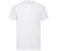 Fruit of the Loom - Camiseta Básica de Manga Corta Modelo Valueweight - Hombres (L) (Blanco)