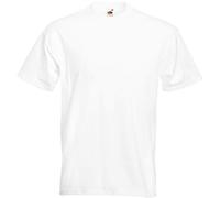 Fruit of the Loom - Camiseta de algodón de manga corta blanco blanco XXXL