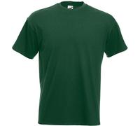 Fruit of the Loom - Camiseta de algodón de manga corta verde verde oscuro L