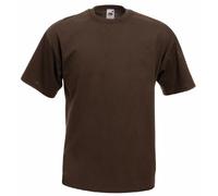 Fruit of the Loom - Camiseta de algodón Marrón chocolate XXL