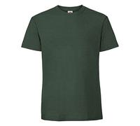 Fruit of the Loom - Camiseta de algodón para Hombre (L/Verde Botella)