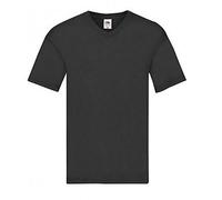 Fruit of the Loom - Camiseta de Cuello en V Modelo Original para Hombre (Extra Grande (XL)/Negro)