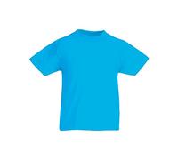 Fruit of the Loom - Camiseta de Manga Corta Original niños (12-13 años/Azul Celeste)