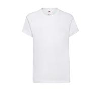 Fruit of the Loom - Camiseta de Manga Corta Original niños (12-13 años/Blanco)