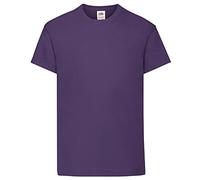 Fruit of the Loom Camiseta de Manga Corta Original Niños (3-4 Años/Púrpura)
