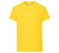 Fruit of the Loom - Camiseta de Manga Corta Original niños (5-6 Años/Amarillo)