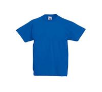 Fruit of the Loom - Camiseta de Manga Corta Original niños (5-6 Años/Azul eléctrico)