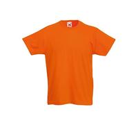 Fruit of the Loom - Camiseta de Manga Corta Original niños (5-6 Años/Naranja)