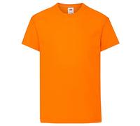 Fruit of the Loom - Camiseta de Manga Corta Original niños (5-6 Años/Naranja)