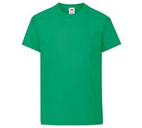 Fruit of the Loom Camiseta de manga corta Original niños 9-11 años Verde césped