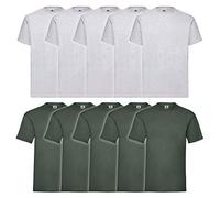 Fruit of the Loom Camiseta de manga corta para hombre (10 unidades), Gris Botella Verde, 3XL