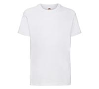 Fruit of the Loom Camiseta de manga corta para niño, 2 unidades, blanco, 12-13 Años