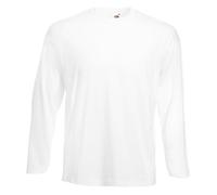 Fruit of the Loom Camiseta de Manga Larga Lisa Blanca XXL, Blanco., XXL