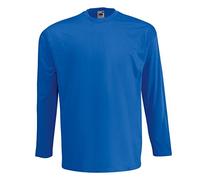 Fruit of The Loom - Camiseta de Manga Larga - para Hombre Azul Azul Cobalto Large