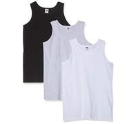 Fruit of the Loom, Camiseta de Tirantes para Hombre, Multicolor (Black/White/Heather), XX-Large