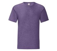 Fruit of the Loom Camiseta ic nica para hombre, morado (Heather Purple), S