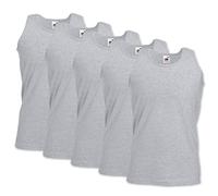 Fruit of the Loom - Camiseta interior para hombre (5 unidades) 5 x gris Heather M
