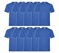 Fruit of The Loom Camiseta Original para Hombre (10 Unidades), Azul Cobalto, L