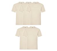Fruit of the Loom Camiseta original para hombre, paquete de 10 o 5 unidades, naturaleza, L