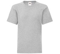 Fruit of the Loom - Camiseta Original para niños (14-15 Años) (Gris Jaspeado)