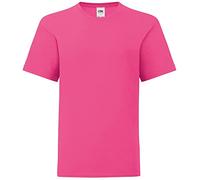 Fruit of the Loom - Camiseta Original para niños (3-4 Años) (Rosa Fucsia)