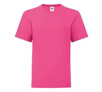 Fruit of the Loom - Camiseta Original para niños (9-11 Años) (Rosa Fucsia)
