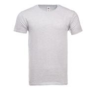 Fruit of the Loom Camiseta para hombre 100% algodón - Camiseta Icónica T con anillo hilado de algodón - Ligero, aireado y suave - más alto, Gris (1 Pieza), S