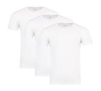 Fruit of the Loom Camiseta para hombre 100% algodón - Camiseta Icónica T con anillo hilado de algodón - Ligero, aireado y suave - más alto, Blanco (3 Piezas), XL