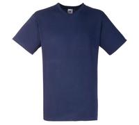 Fruit Of The Loom - Camiseta para hombre, manga corta, cuello de pico azul XXL