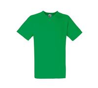 Fruit Of The Loom - Camiseta para hombre, manga corta, cuello de pico verde suave XX-Large