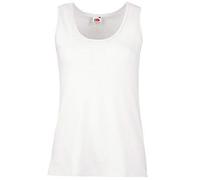 Fruit of the Loom Camiseta sin mangas para mujer, blanco, S