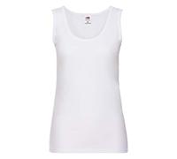 Fruit of the Loom Camiseta sin mangas para mujer, blanco, S