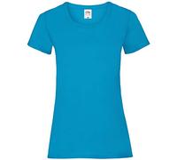Fruit of the Loom Valueweight T-Shirt 5 Pack Camiseta, Azul (Azure Blue ZU), M (Pack de 5) para Mujer