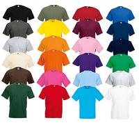 Fruit of the Loom Camiseta Valueweight, Blanco White 000, XL para Hombre