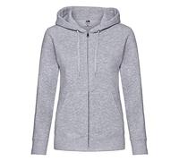 Fruit of the Loom - Chaquetilla Entallada con Capucha para Mujer (Grande (L)) (Gris)