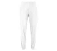 Fruit of the Loom Classic Elasticated Cuff Jog Pants + bolsa de tela MyShirt gratis, Blanco, L