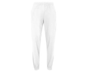 Fruit of the Loom Classic Elasticated Cuff Jog Pants + bolsa de tela MyShirt gratis, Blanco, M