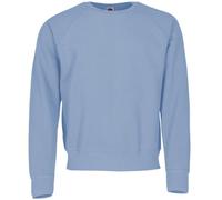 Fruit of the Loom Classic Raglan Sweat + bolsa de tela MyShirt gratis, Azul mineral., M