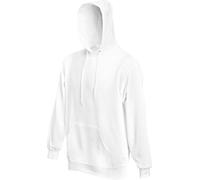 Fruit of the Loom Classic Sudadera, Blanco, M Unisex Adulto