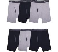 Fruit of the Loom Coolzone Boxer Briefs, Moisture Wicking & Breathable, Assorted Color Multipacks Ropa Interior de Hombres, Paquete de 6, Negro/Gris, XL (Pack de 6)