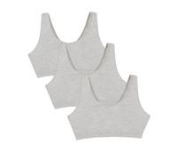 Fruit of the Loom Cotton Tank Bra for Women-Ultimate Comfort & Breathable Fit Sujetador Deportivo, Opaco, Gris/Gris/Gris/Gris, 36 (Pack de 3) para Mujer