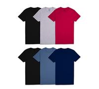 Fruit of The Loom Camiseta Stay Tucked Crew, Regular-Paquete de 6 Colores Surtidos, XL (Pack de 6) para Hombre