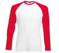 Fruit of the Loom de béisbol de Manga Larga T-de Manga Corta de Mujer, tamaño de la Funda de S-2XL, 6 Colores